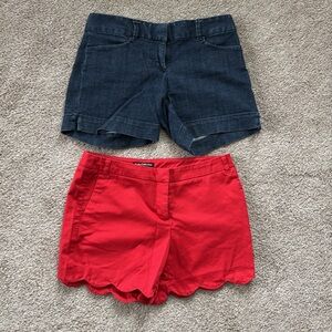 2/$20 The Limited Women’s Casual Shorts, Red and Denim, Size 2
